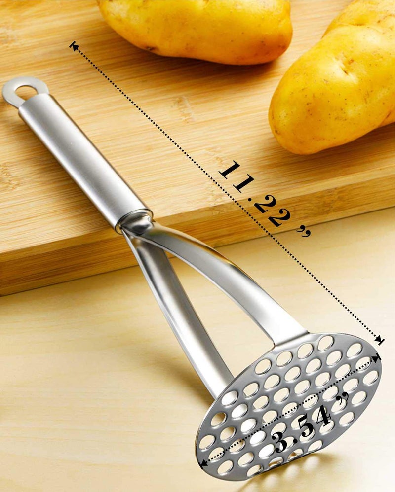 TAFOND Potato Masher, Heavy Duty Potato Smasher with Durable Sturdy Grips, Potato Masher Stainless Steel for Efficiently Making Mashed Potatoes,Egg Salad, Banana Bread, Vegetables and Fruits - Image 3